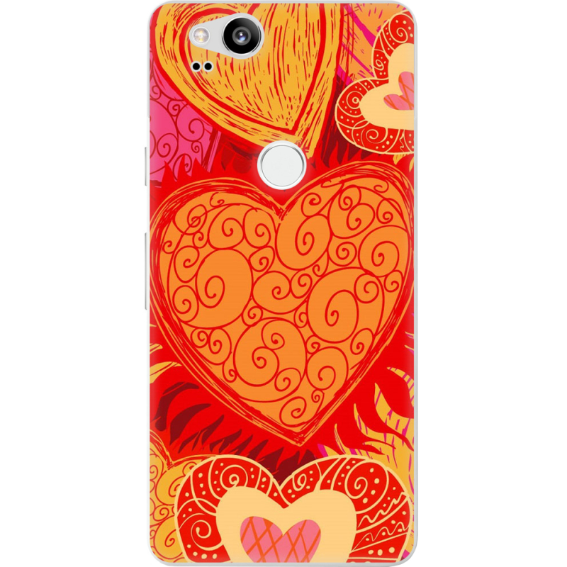 Чехол Uprint Google Pixel 2 Warm Hearts