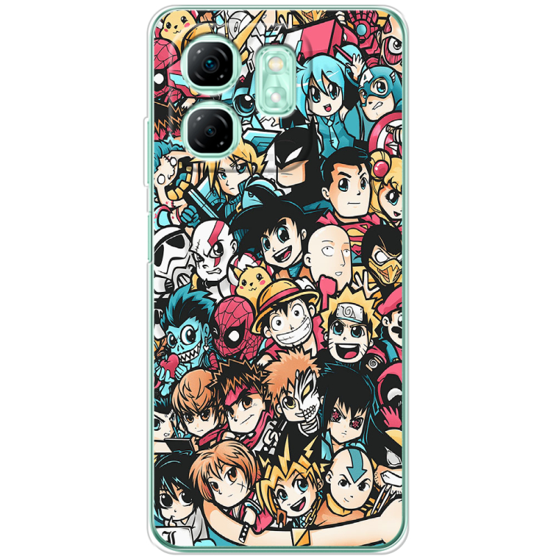 Чохол BoxFace Infinix Hot 50i Anime Stickers