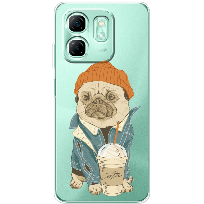 Прозорий чохол BoxFace Infinix Hot 50i Dog Coffeeman