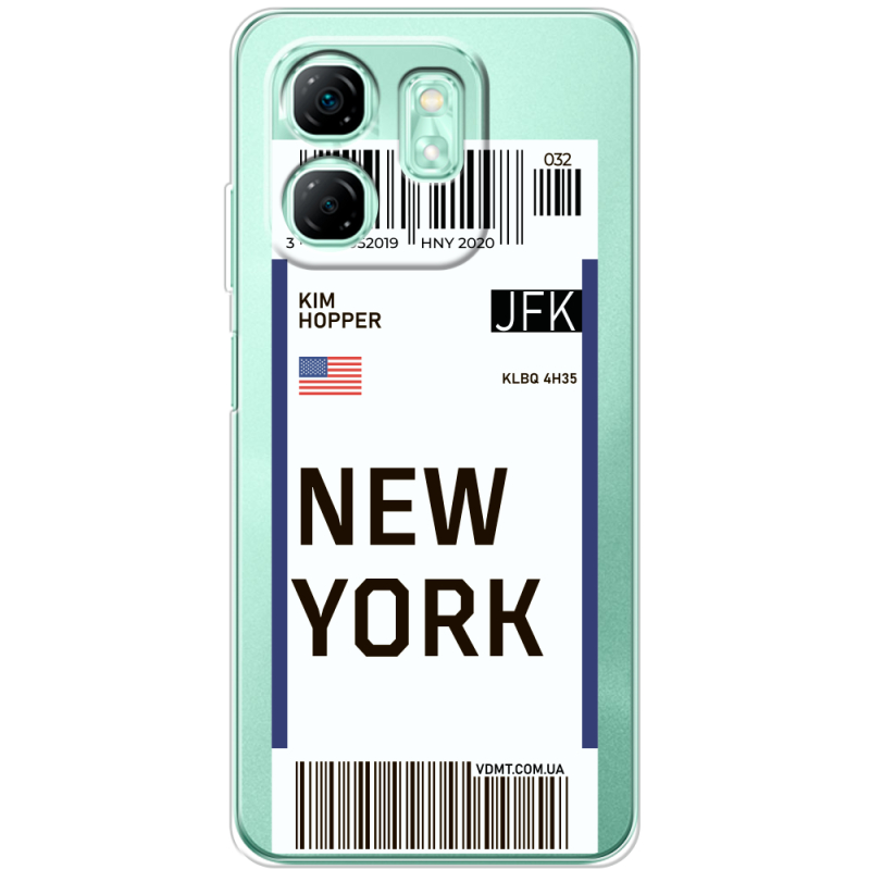 Прозорий чохол BoxFace Infinix Hot 50i Ticket New York