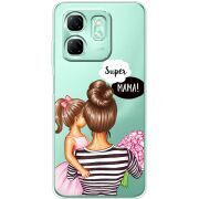 Прозорий чохол BoxFace Infinix Hot 50i Super Mama and Daughter