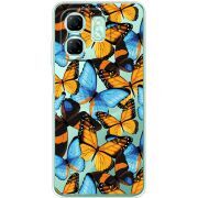 Прозорий чохол BoxFace Infinix Hot 50i Butterfly Morpho