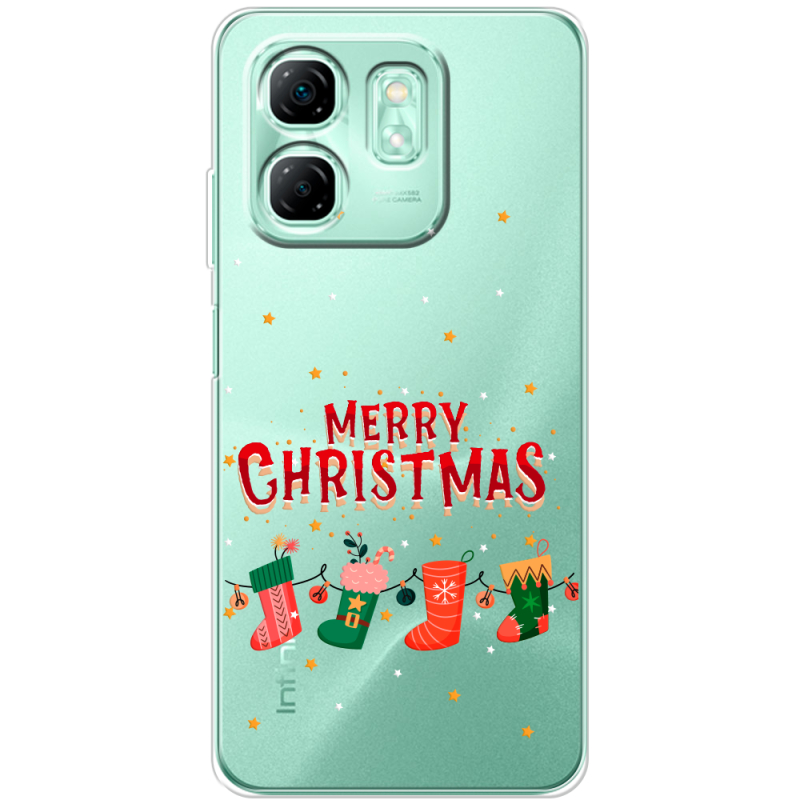 Прозорий чохол BoxFace Infinix Hot 50i Merry Christmas