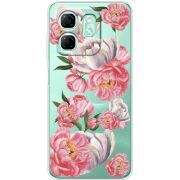 Прозорий чохол BoxFace Infinix Hot 50i Peony Watercolor Style