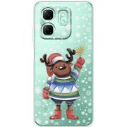 Прозорий чохол BoxFace Infinix Hot 50i Christmas Deer with Snow