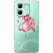 Прозорий чохол BoxFace Infinix Hot 50i Floral Flamingo