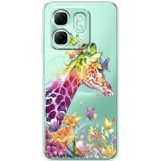 Прозорий чохол BoxFace Infinix Hot 50i Colorful Giraffe