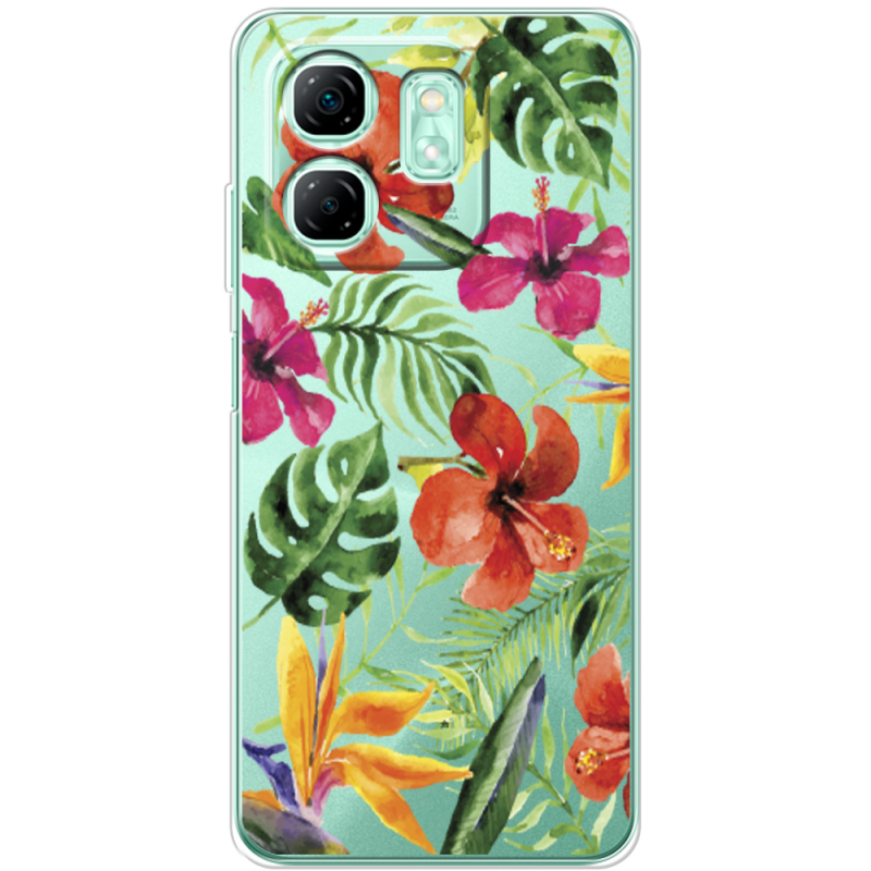 Прозорий чохол BoxFace Infinix Hot 50i Tropical Flowers