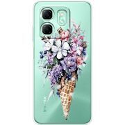 Чохол зі стразами Infinix Hot 50i Ice Cream Flowers