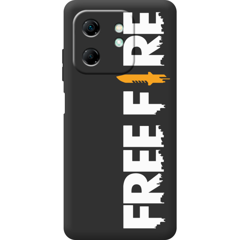 Чорний чохол BoxFace Infinix Hot 50i Free Fire White Logo