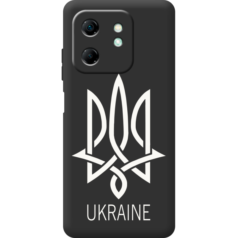 Чорний чохол BoxFace Infinix Hot 50i Тризуб монограмма ukraine