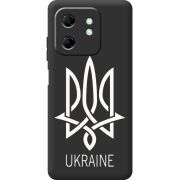 Чорний чохол BoxFace Infinix Hot 50i Тризуб монограмма ukraine