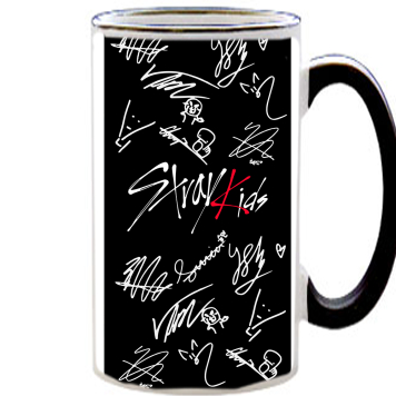 Чашка тест Stray Kids автограф