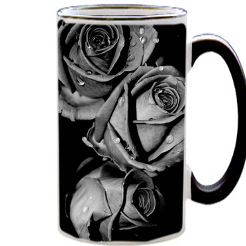 Чашка тест Black and White Roses