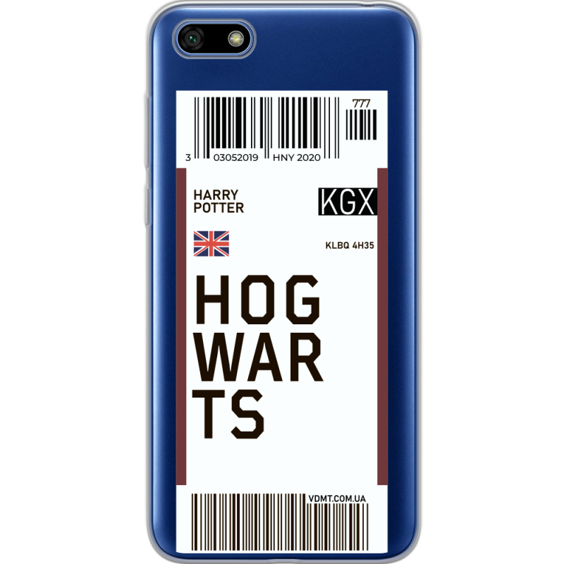 Прозрачный чехол Uprint Huawei Y5 2018 / Honor 7A Ticket Hogwarts