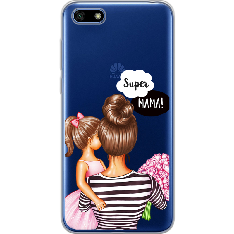 Прозрачный чехол Uprint Huawei Y5 2018 / Honor 7A Super Mama and Daughter