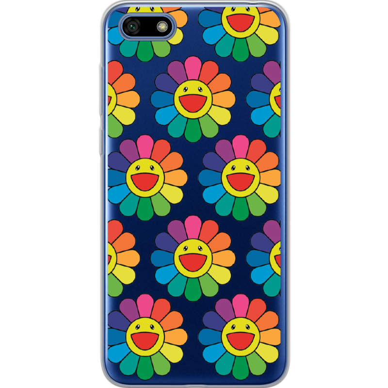 Прозрачный чехол Uprint Huawei Y5 2018 / Honor 7A Hippie Flowers