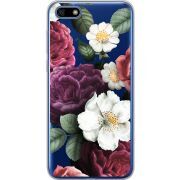 Прозрачный чехол Uprint Huawei Y5 2018 / Honor 7A Floral Dark Dreams
