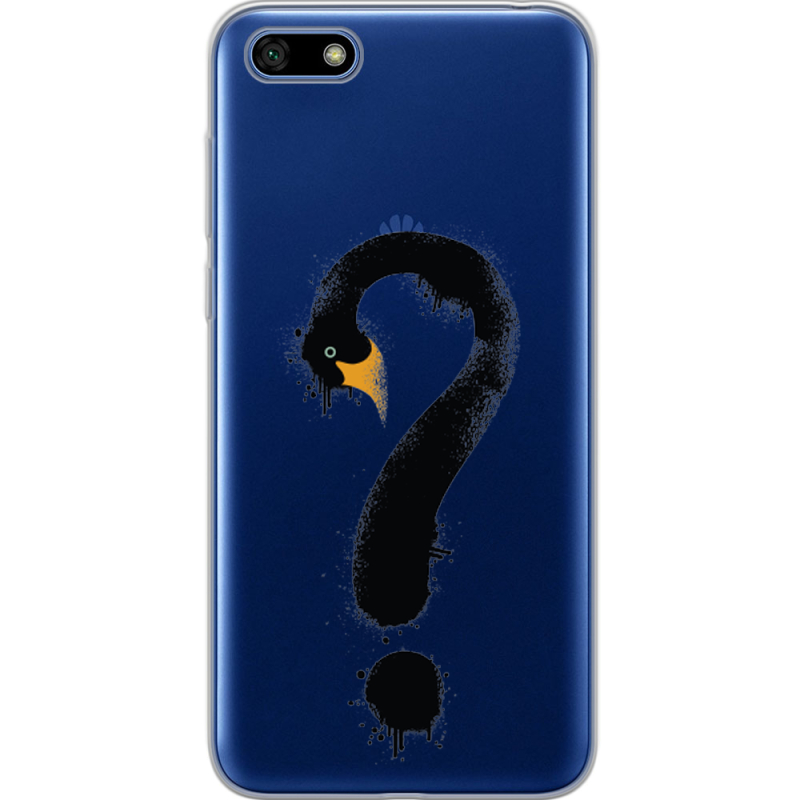 Прозрачный чехол Uprint Huawei Y5 2018 / Honor 7A Swan question