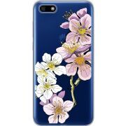 Прозрачный чехол Uprint Huawei Y5 2018 / Honor 7A Cherry Blossom