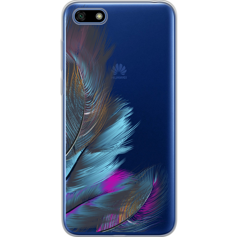 Прозрачный чехол Uprint Huawei Y5 2018 / Honor 7A Feathers