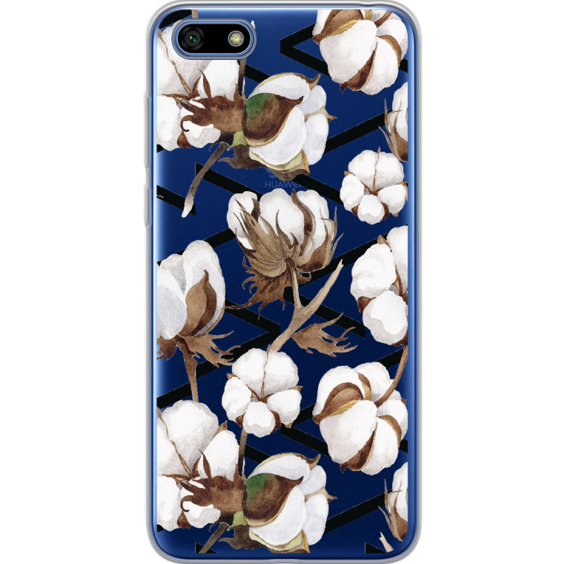 Прозрачный чехол Uprint Huawei Y5 2018 / Honor 7A Cotton flowers