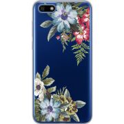 Прозрачный чехол Uprint Huawei Y5 2018 / Honor 7A Floral