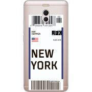 Прозрачный чехол Uprint Meizu M6 Note Ticket New York