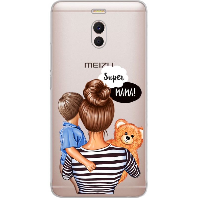 Прозрачный чехол Uprint Meizu M6 Note Super Mama and Son