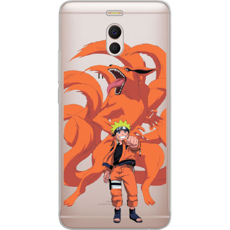 Прозрачный чехол Uprint Meizu M6 Note Naruto and Kurama