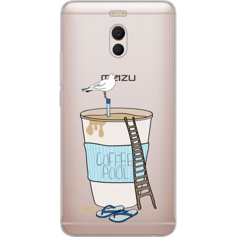 Прозрачный чехол Uprint Meizu M6 Note Segull in Cofee Pool