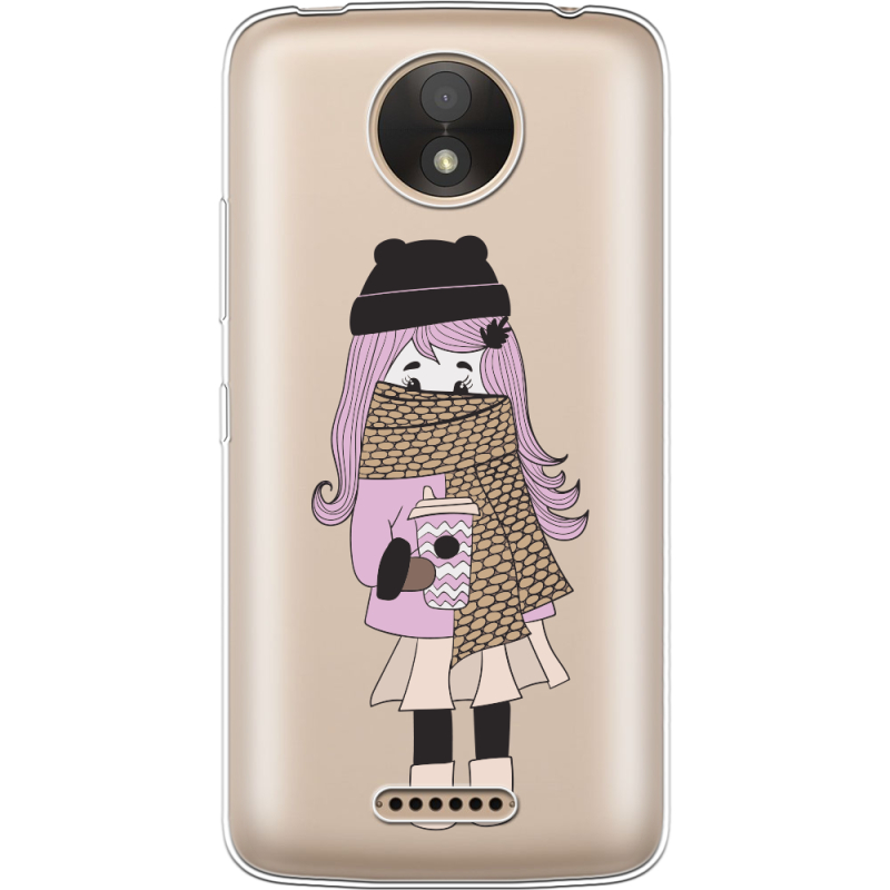 Прозрачный чехол Uprint Motorola Moto C XT1750 Winter Morning Girl