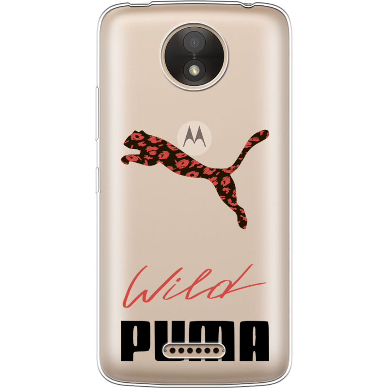 Прозрачный чехол Uprint Motorola Moto C XT1750 Wild Cat