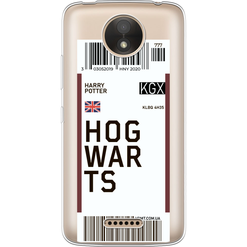 Прозрачный чехол Uprint Motorola Moto C XT1750 Ticket Hogwarts