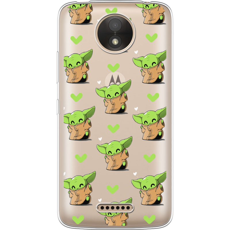 Прозрачный чехол Uprint Motorola Moto C XT1750 Pattern Baby Yoda