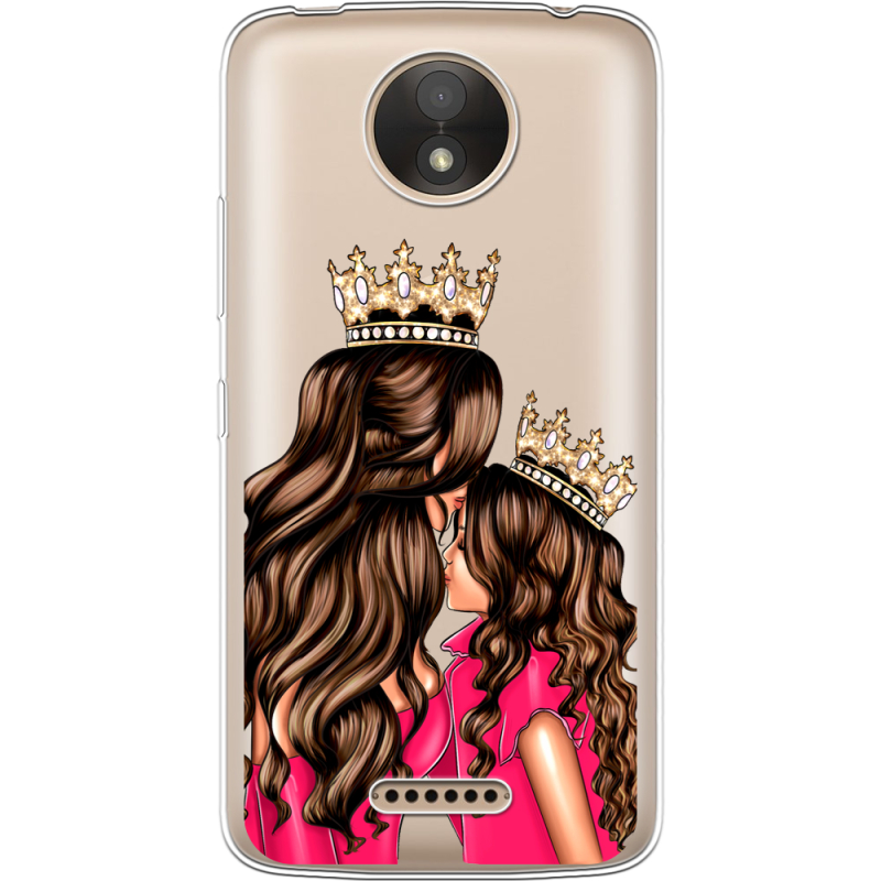 Прозрачный чехол Uprint Motorola Moto C XT1750 Queen and Princess