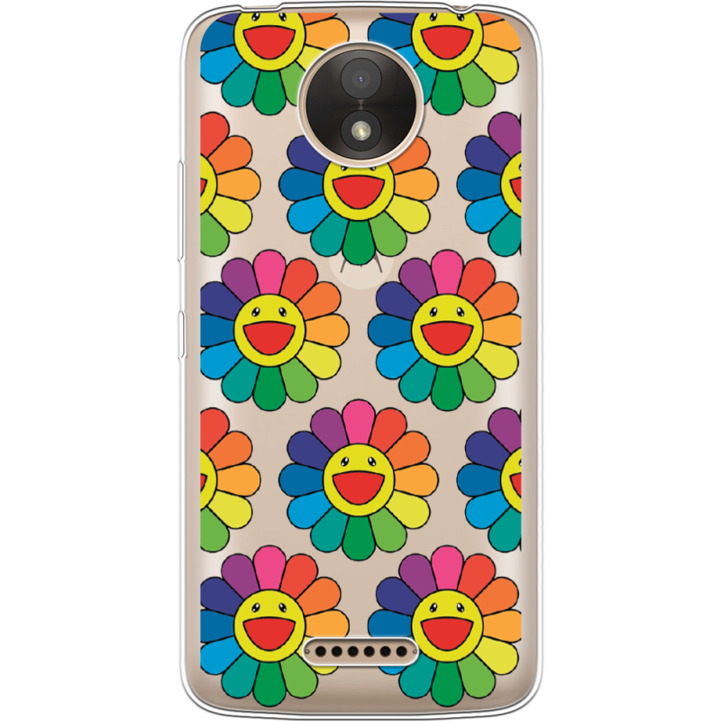 Прозрачный чехол Uprint Motorola Moto C XT1750 Hippie Flowers