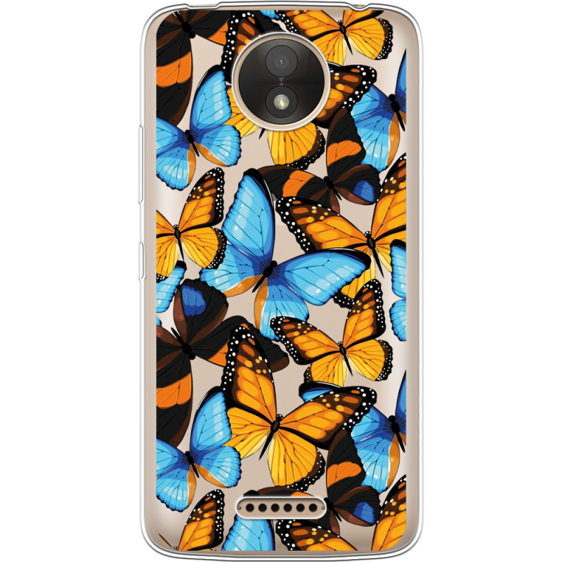 Прозрачный чехол Uprint Motorola Moto C XT1750 Butterfly Morpho