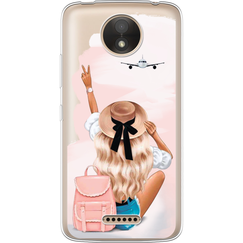 Прозрачный чехол Uprint Motorola Moto C XT1750 Travel Girl