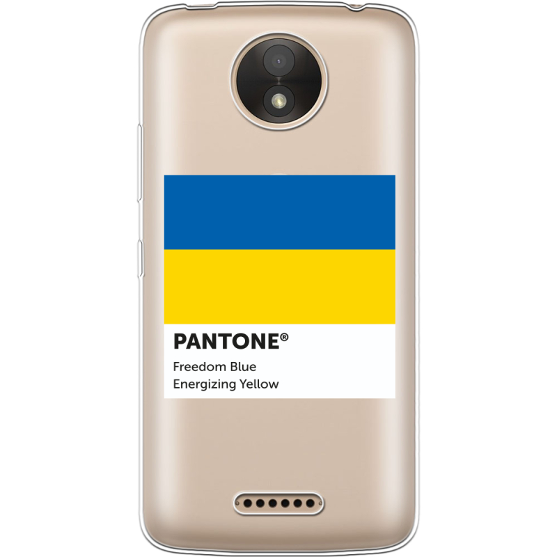 Прозрачный чехол Uprint Motorola Moto C XT1750 Pantone вільний синій