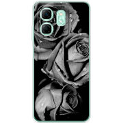 Чохол BoxFace Infinix Smart 9 Black and White Roses