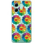 Прозорий чохол BoxFace Infinix Smart 9 Hippie Flowers