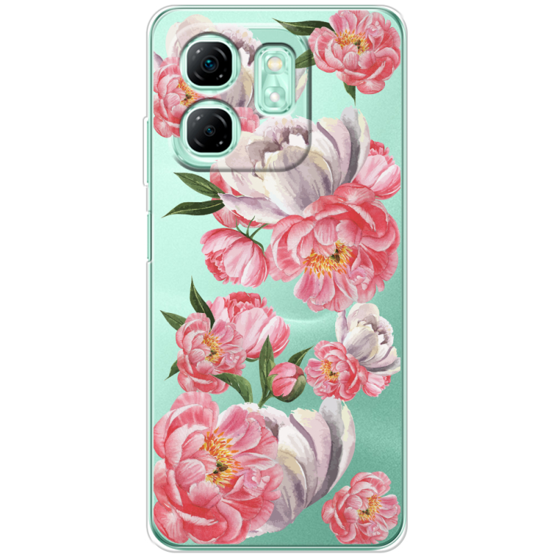 Прозорий чохол BoxFace Infinix Smart 9 Peony Watercolor Style