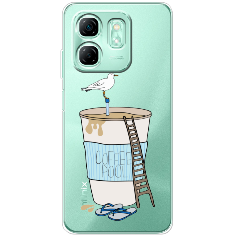 Прозорий чохол BoxFace Infinix Smart 9 Segull in Cofee Pool