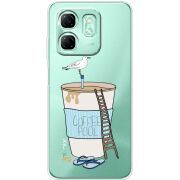 Прозорий чохол BoxFace Infinix Smart 9 Segull in Cofee Pool