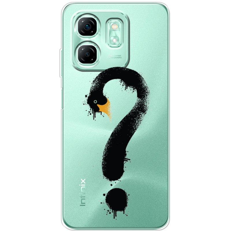 Прозорий чохол BoxFace Infinix Smart 9 Swan question