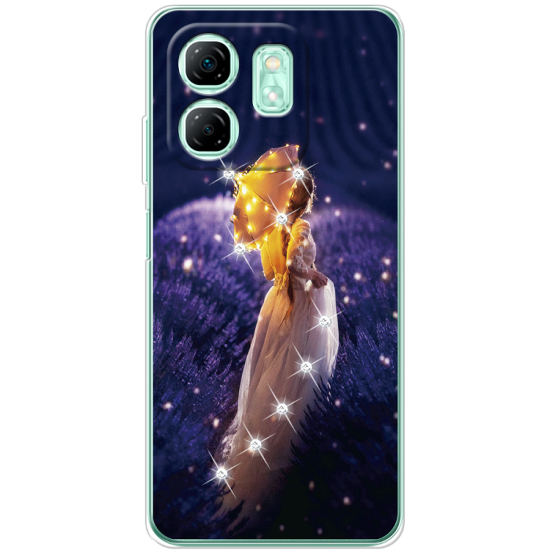 Чохол зі стразами Infinix Smart 9 Girl with Umbrella
