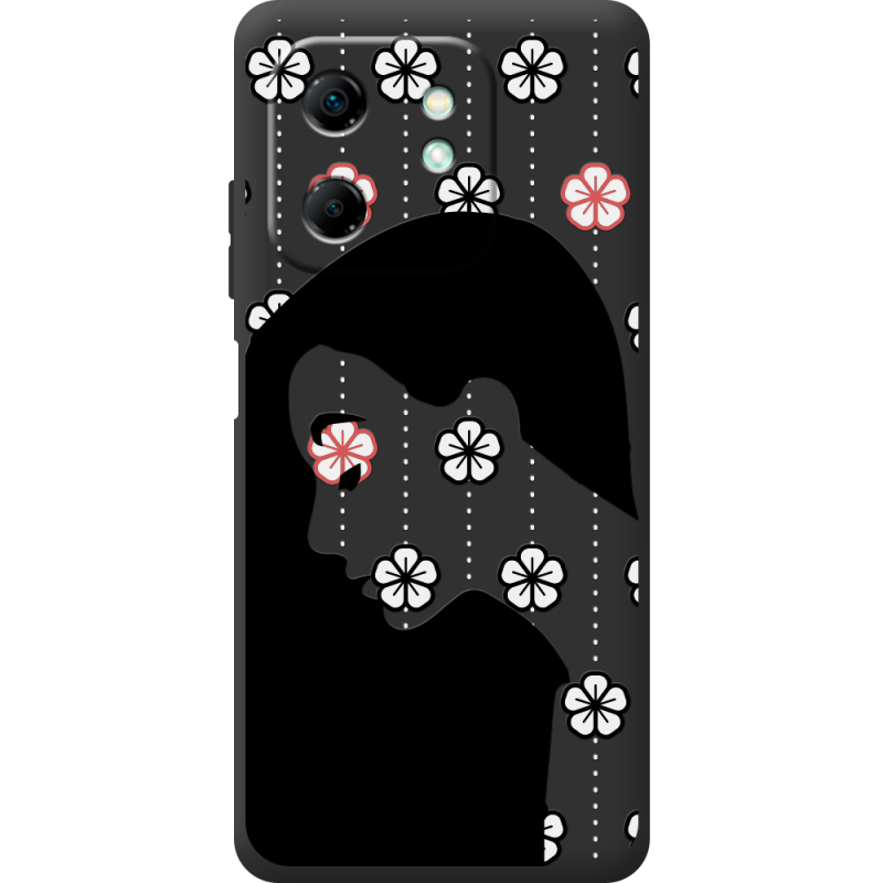 Чорний чохол BoxFace Infinix Smart 9 Flower Hair