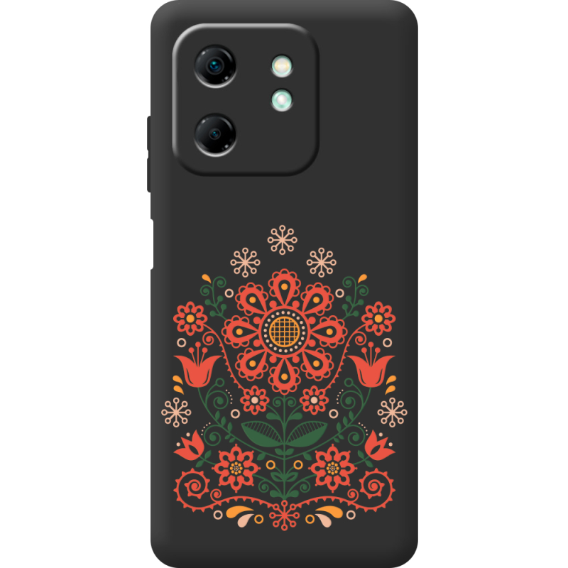 Чорний чохол BoxFace Infinix Smart 9 Ukrainian Ornament