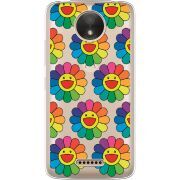 Прозрачный чехол Uprint Motorola Moto C Plus XT1723 Hippie Flowers